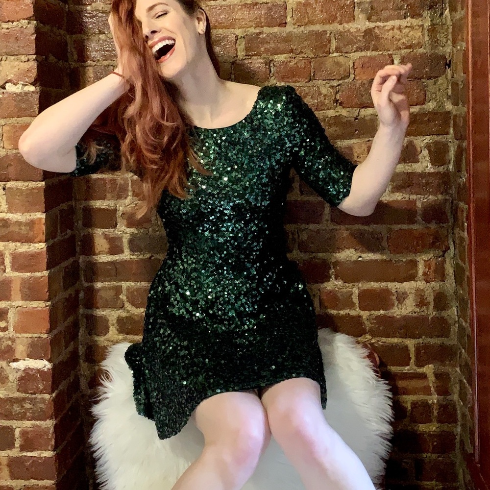 French Connection Sequin Skater Dress. Size 0